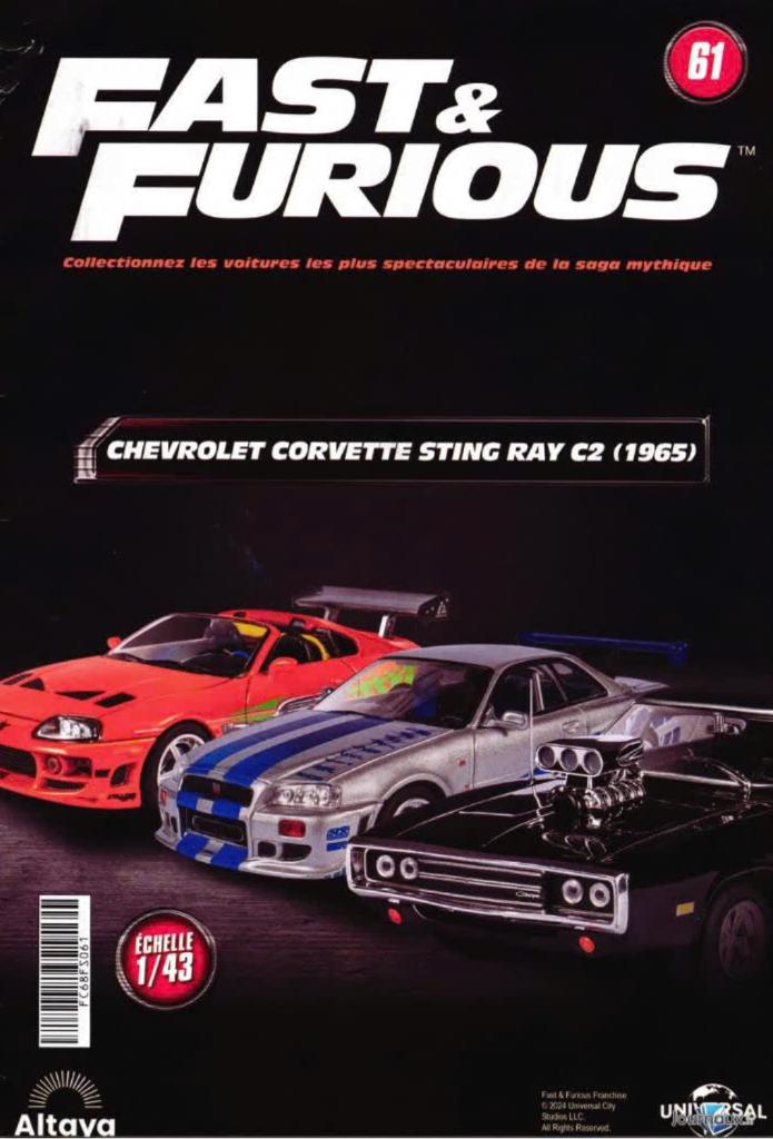 Chevrolet corvette C2 1965 1/43 FAST & FURIOUS ALTAYA # 61, Verzenden, Nieuw, Auto, Overige merken