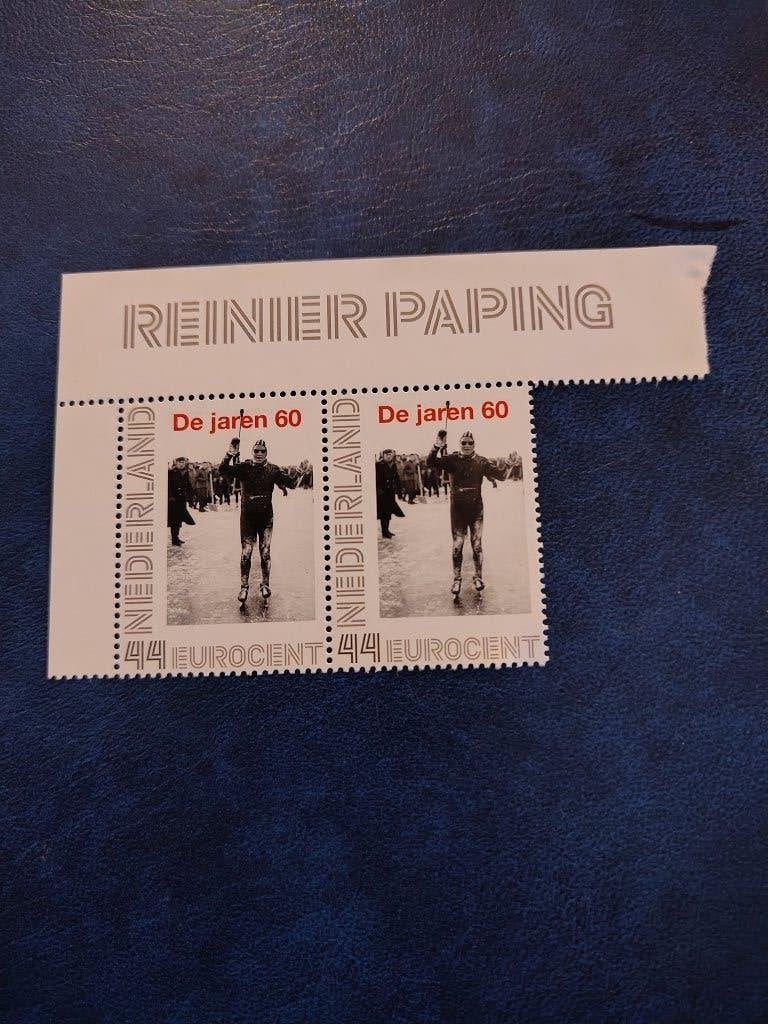 Persoonlijke jaren 60 Reinier Paping 2 zegels met tab, Postzegels en Munten, Verzenden, Na 1940, Postfris