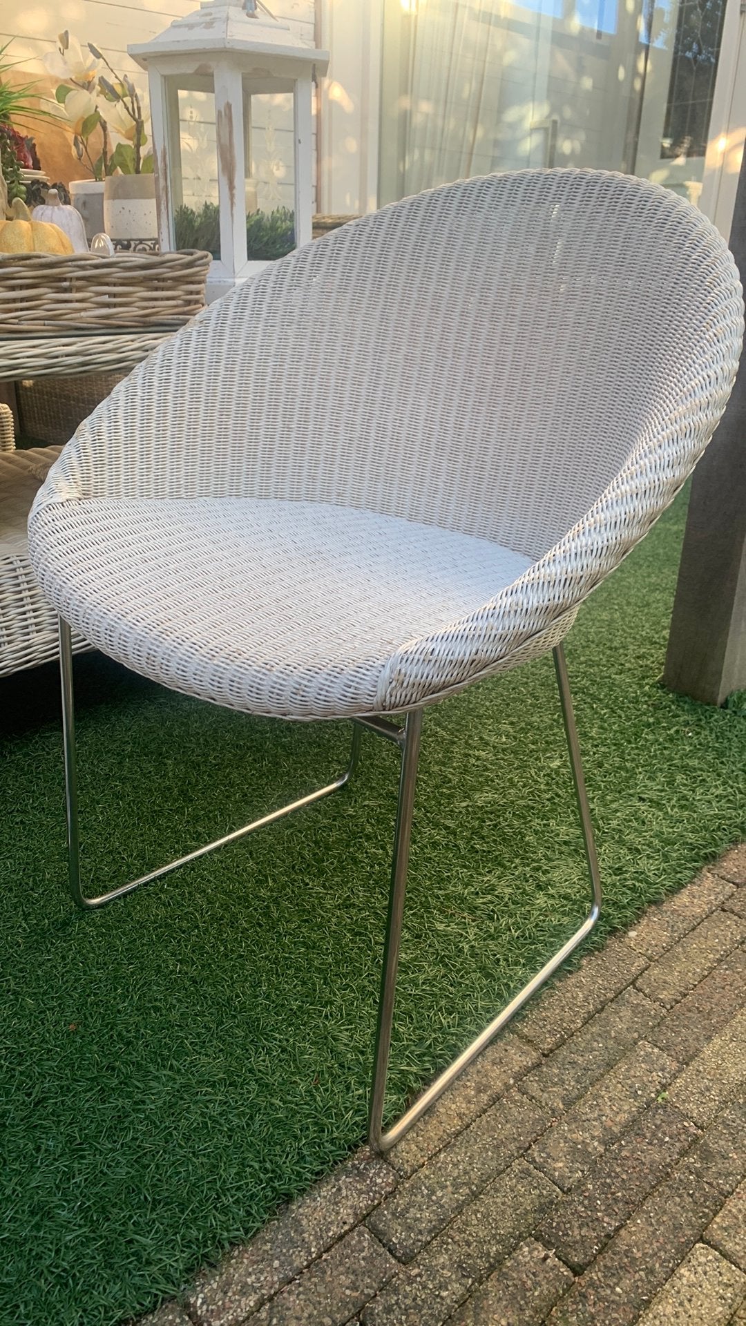design fauteuil eetkamer stoel, Huis en Inrichting, Ophalen, Landelijk, botanisch of modern interieur, Twee, Wit