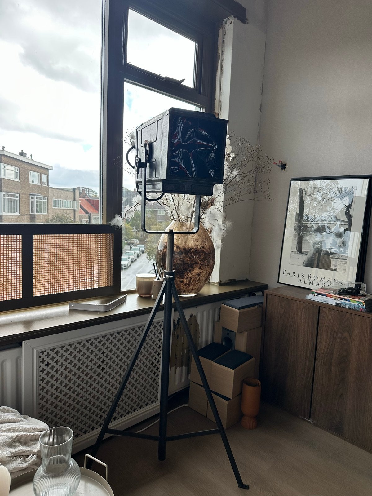 Vintage Theaterlamp op Statief, Ophalen