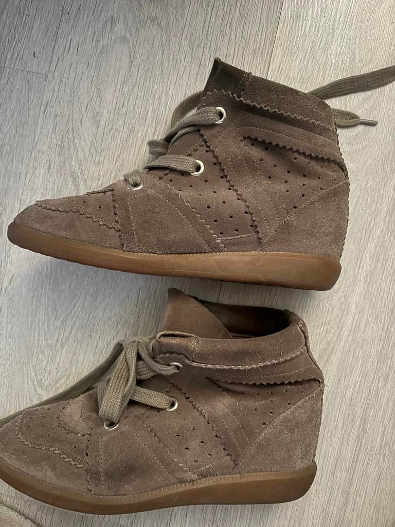 Isabel Marant Bobby schoenen 38 1 keer gedragen, Verzenden, Gedragen, Bruin, Sneakers of Gympen
