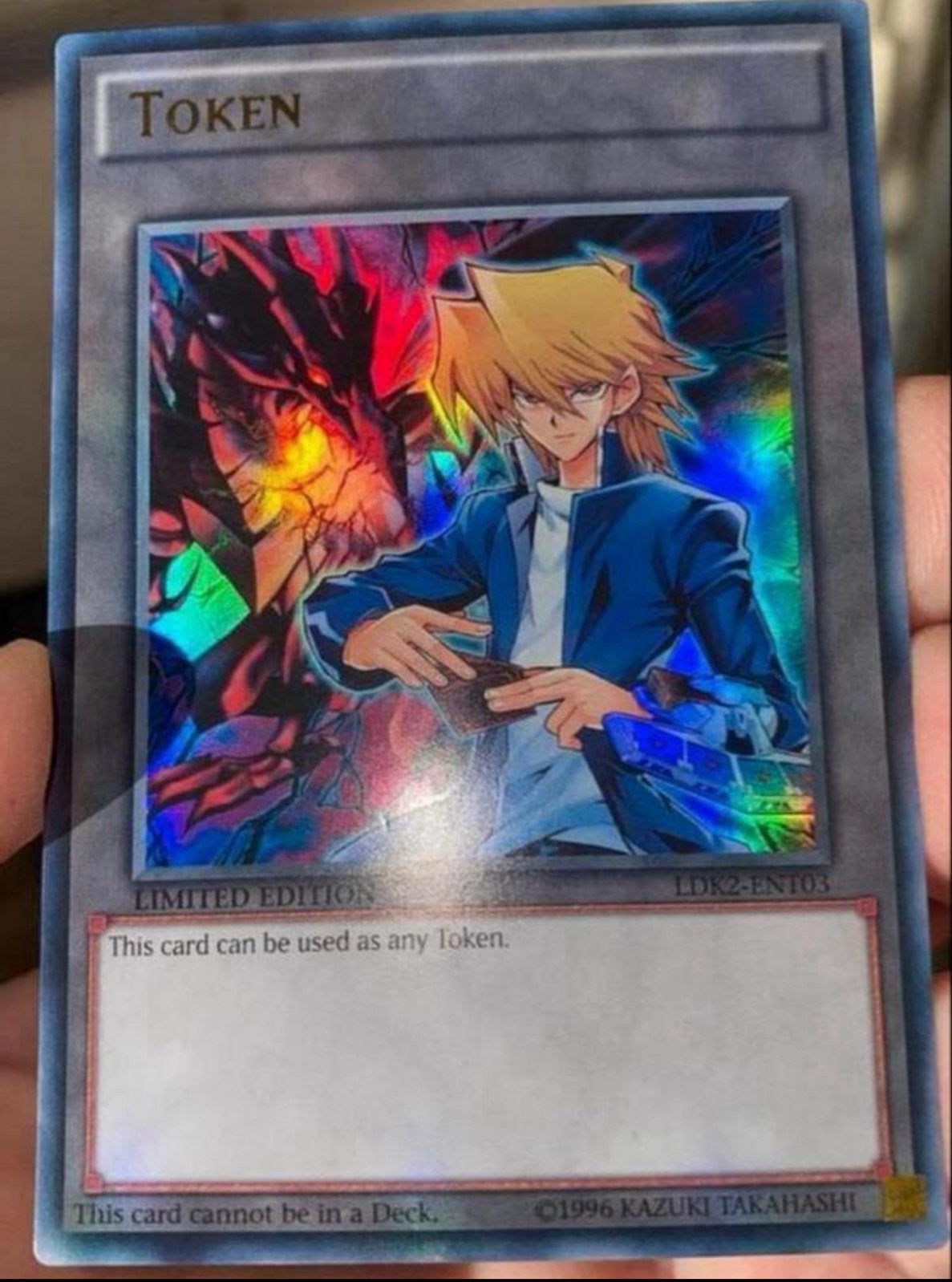 Yu-Gi-Oh! Joey & Red eyes Black Dragon Token Promo 1996 !, Hobby en Vrije tijd, Verzamelkaartspellen | Yu-gi-Oh!, Ophalen of Verzenden