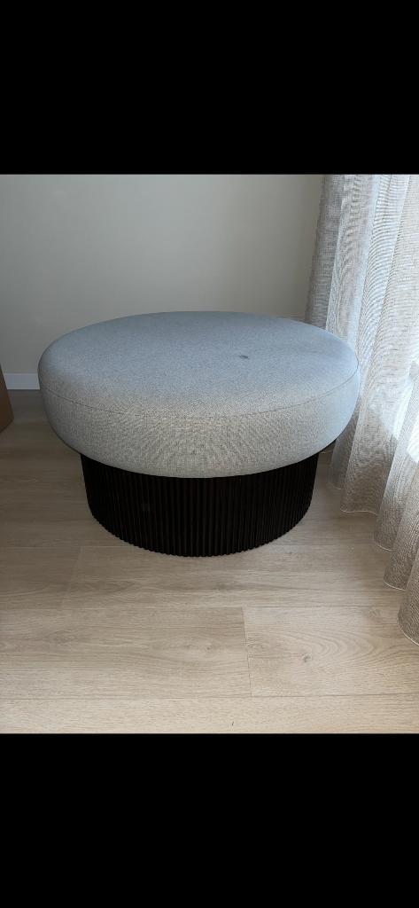 Westwing poef met opbergruimte, Huis en Inrichting, Ophalen, Rond, Minder dan 50 cm, Zo goed als nieuw