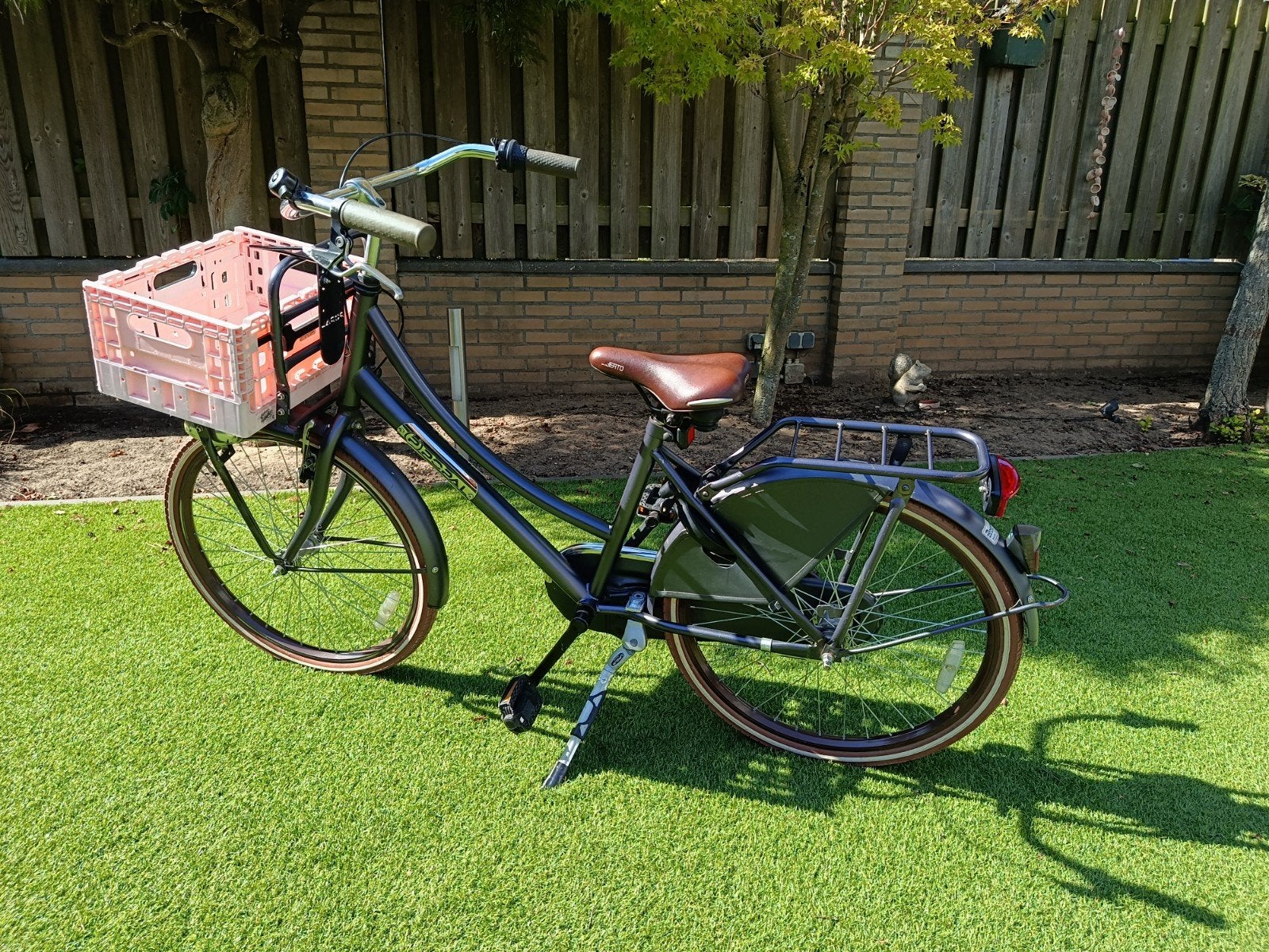 Popal Daily Dutch Basic fiets met krat, Fietsen en Brommers, Ophalen, Gebruikt, Popal, Terugtraprem