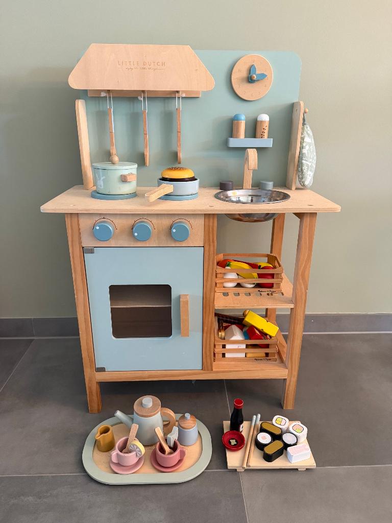 Compleet speelkeukentje van Little Dutch met accessoires, Ophalen, Gebruikt, Hout, Speelkeuken-accessoire