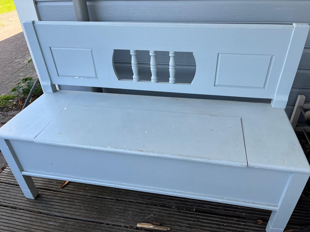 Leuke klepbank 140cm, Huis en Inrichting, Ophalen, 125 cm of meer, Zo goed als nieuw, Rechthoekig