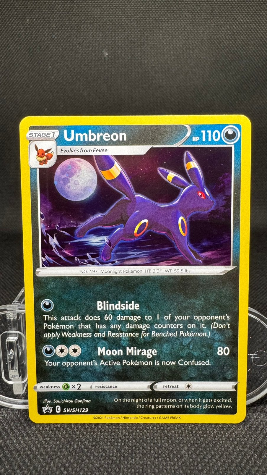 Umbreon SWSH129 Black star promo NM, Ophalen of Verzenden, Zo goed als nieuw