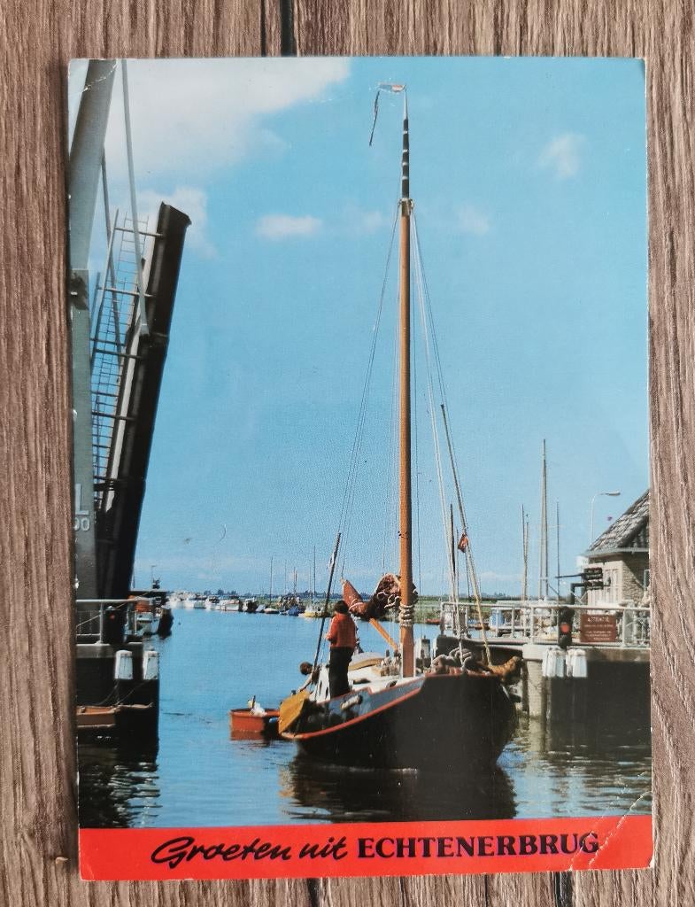 18 ... Echtenerbrug, Ophalen of Verzenden, Voor 1920, Gelopen, Friesland