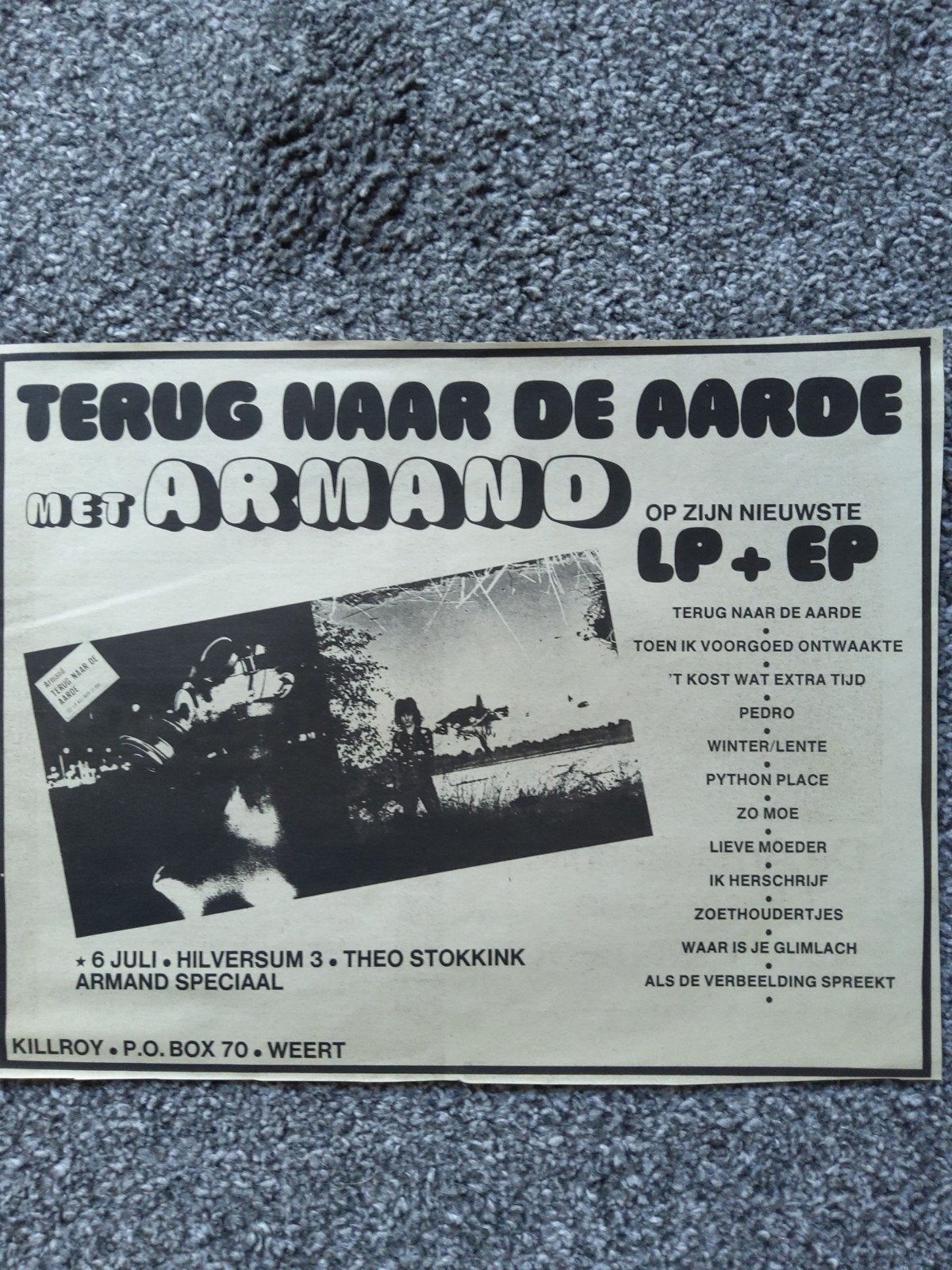 Armand:  Terug naar de aarde   Promo, Ophalen of Verzenden, Zo goed als nieuw, Boek, Tijdschrift of Artikel