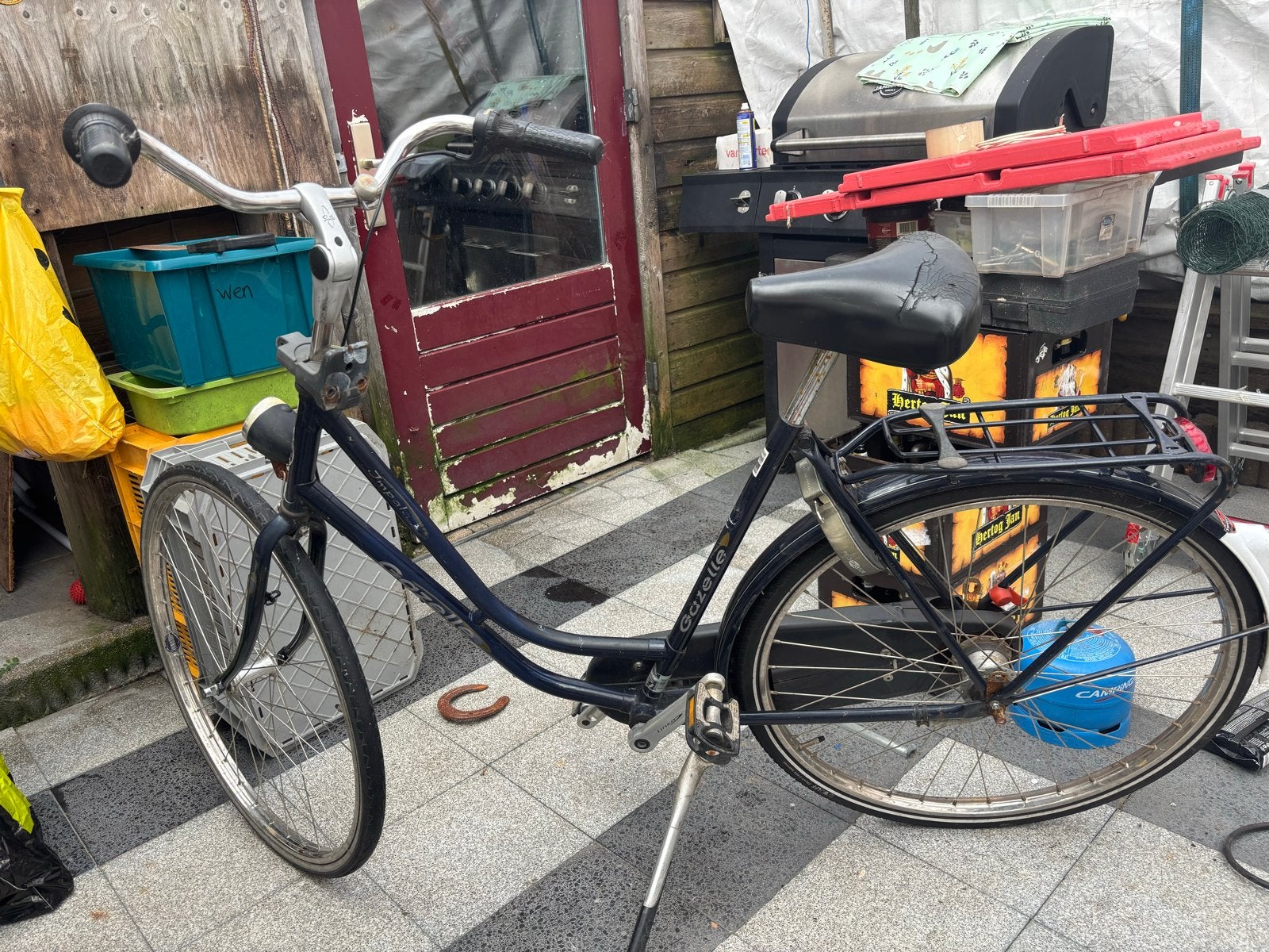 Stationsfiets te koop, Fietsen en Brommers, Fietsen | Dames | Damesfietsen, Ophalen, Gazelle, Trommelrem, 53 tot 56 cm