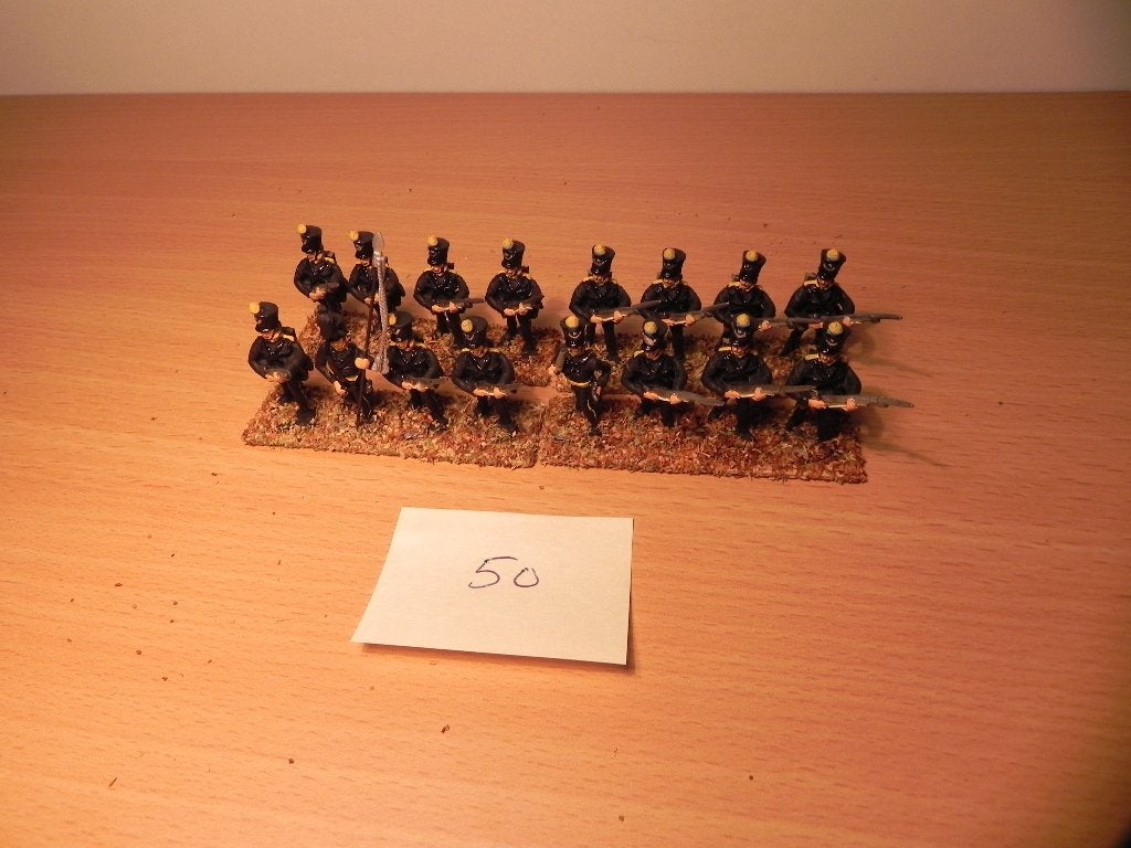 Slag bij Waterloo, Brunswijk 2e bat light(50), tin, 25mm, Ophalen of Verzenden, Nieuw, 1:35 tot 1:50, Figuur of Figuren