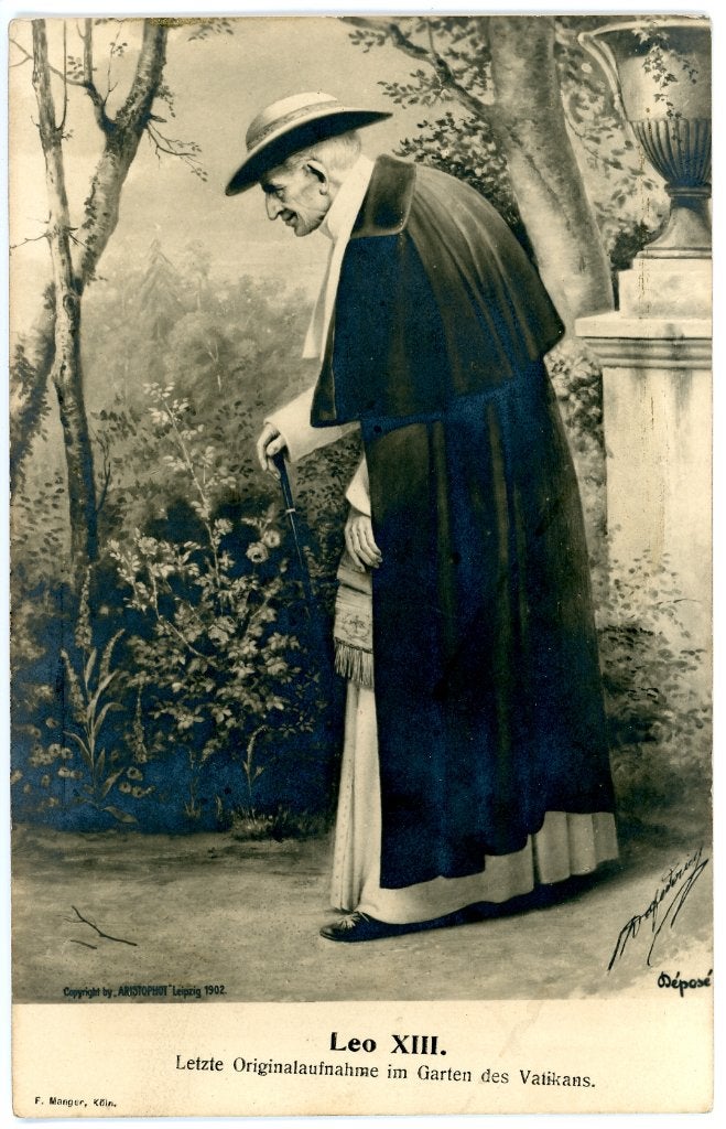 4x Antieke Kaarten Geestelijken: o.a Paus Leo XIII & Pius XI, Verzamelen, Ophalen of Verzenden, Voor 1920, Ongelopen, Politiek en Historie