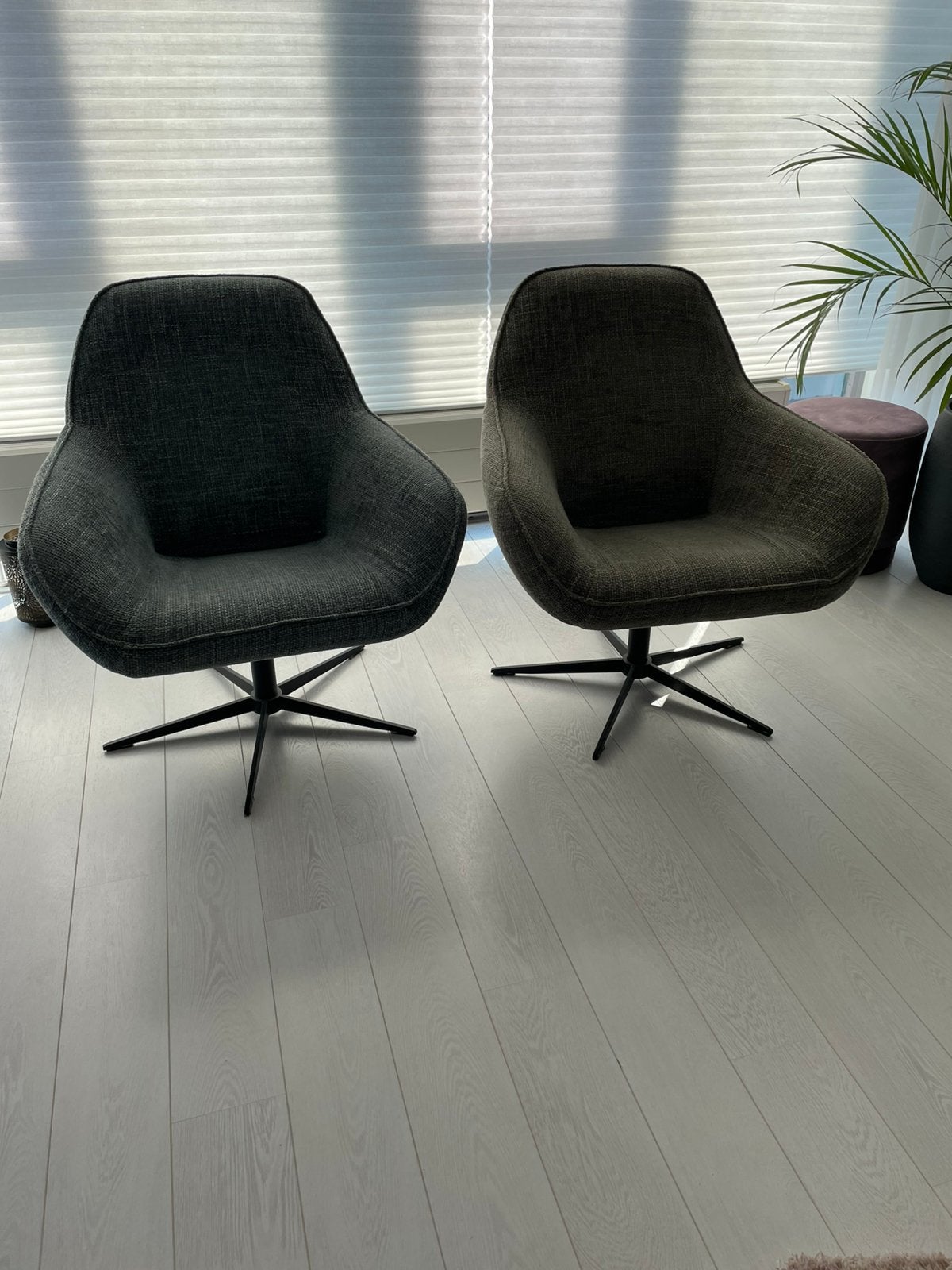 2 luxe draaifauteuils | Boer Staphorst | zeer nette staat, Ophalen, 75 tot 100 cm, Zo goed als nieuw, Stof