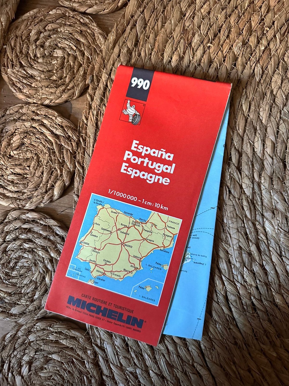 Michelin wegenkaart (nummer 990) voor Spanje en Portugal, Boeken, Spanje, 2000 tot heden, Ophalen of Verzenden, Landkaart