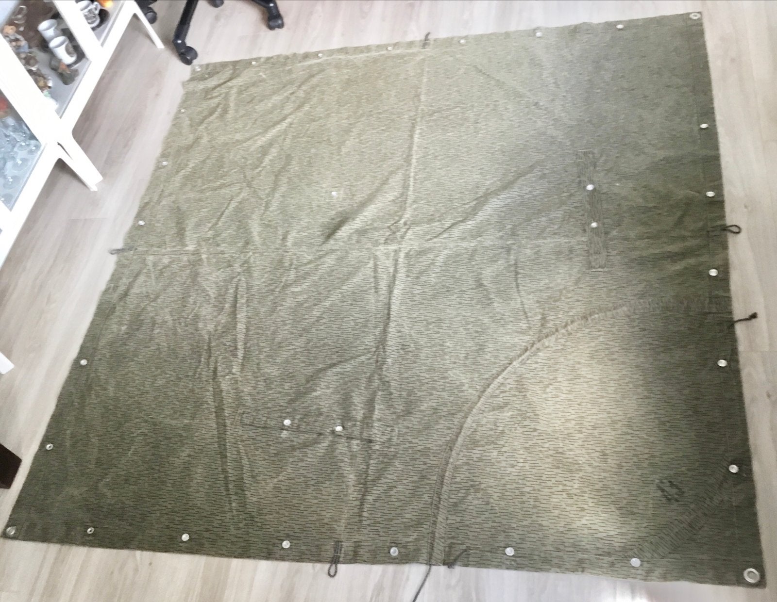 DDR NVA STRICHTARN CAMO HALFTENT/PONCHO, Ophalen of Verzenden, Landmacht, Duitsland, Overige typen