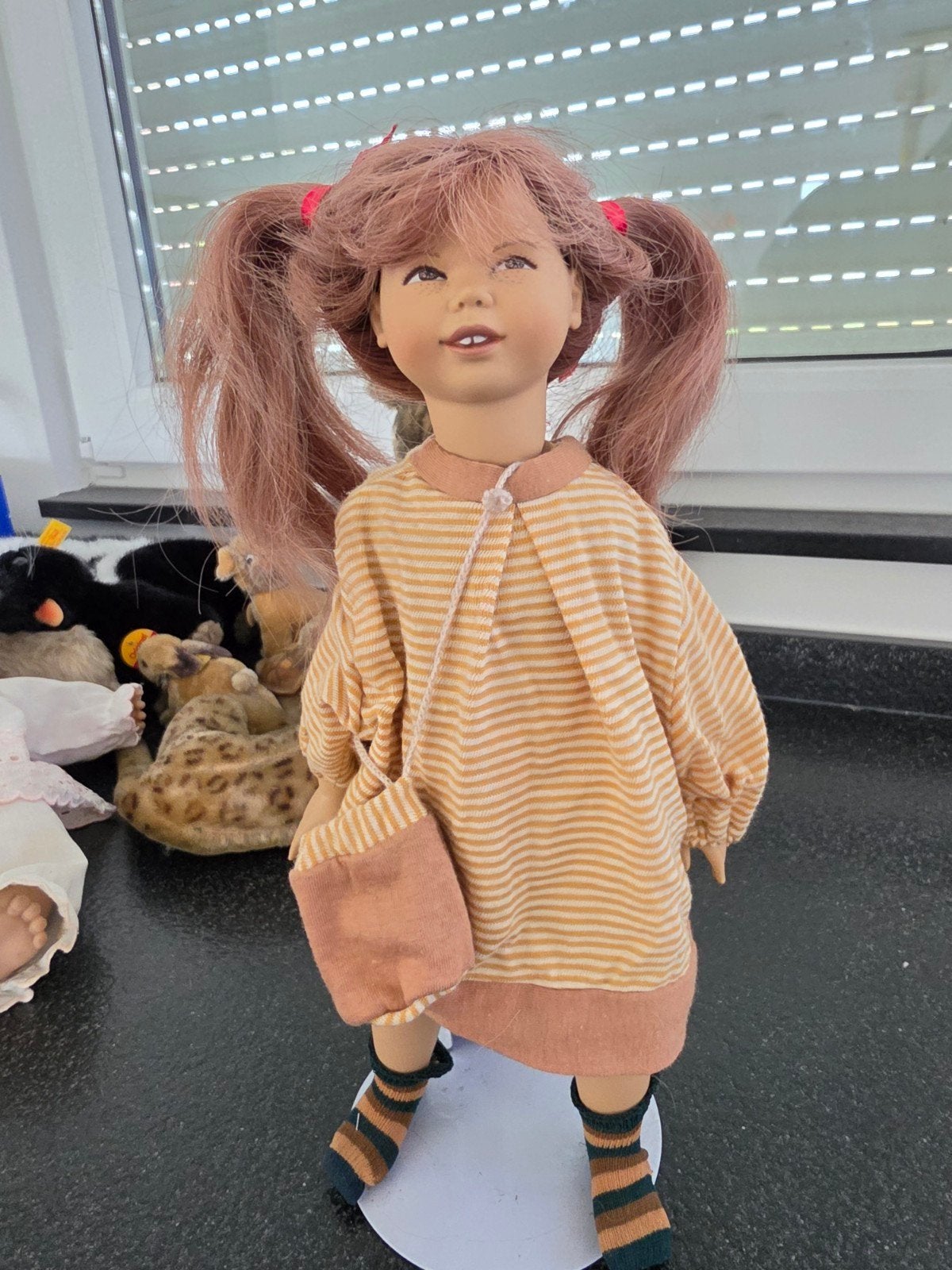 Heidi Ott pop  "Fipsi" uit de "Little One"-collectie, Ophalen of Verzenden, Zo goed als nieuw, Pop, Levensecht of Reborn