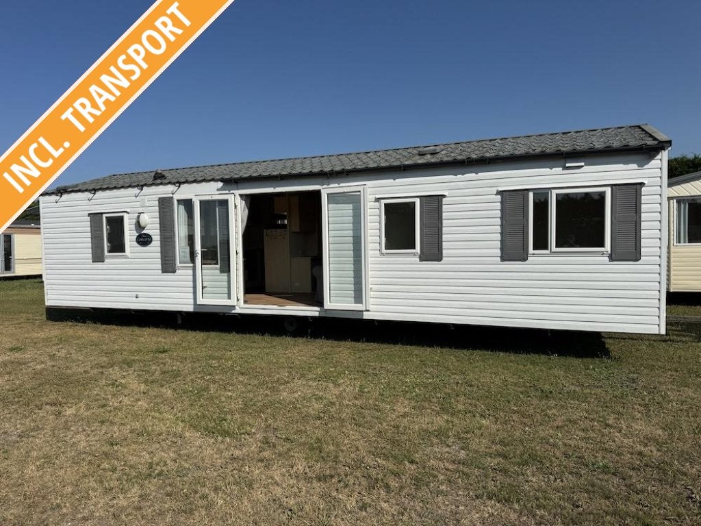 Keurig Atlas chalet met 3 slaapkamers, gratis gebracht!, Caravans en Kamperen, Stacaravans, Tot en met 4