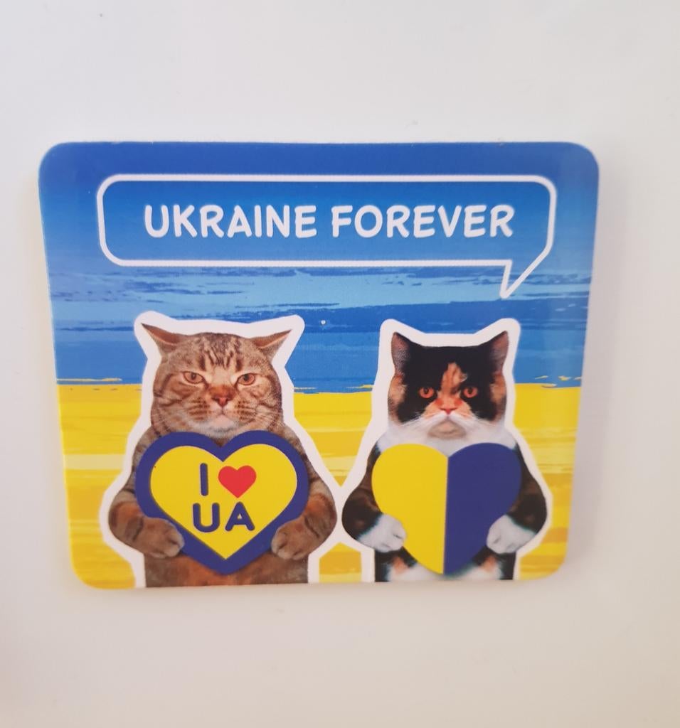 Koelkastmagneetje Ukraine Forever katten ***zgan***, Ophalen of Verzenden, Zo goed als nieuw