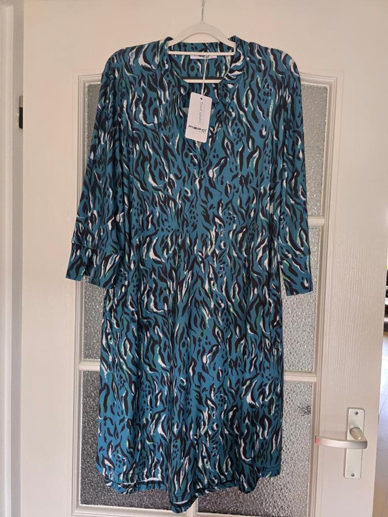 Nieuw mepa travel xl jurk petrol, Kleding | Dames, Blauw, Maat 46/48 (XL) of groter, Nieuw, Ophalen of Verzenden