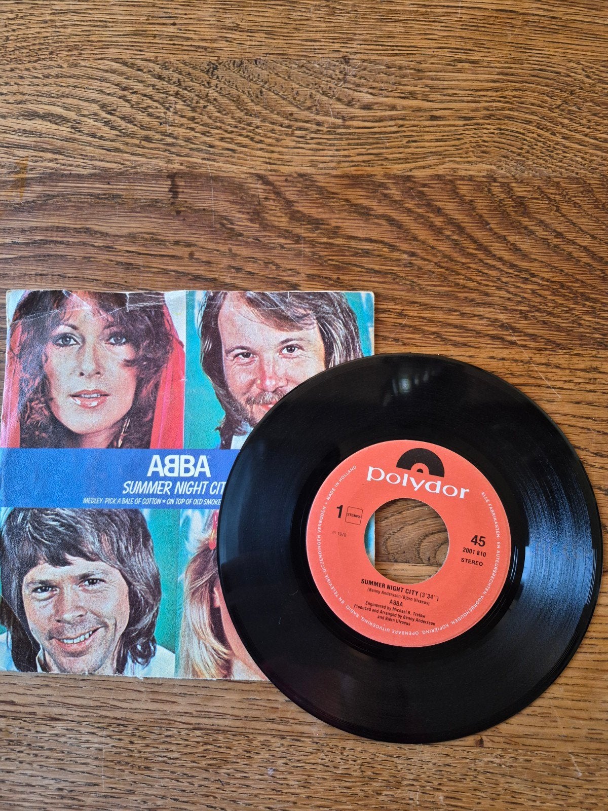 ABBA - Summer Night City - Single (7 inch), Gebruikt, 7 inch, Ophalen of Verzenden, Pop
