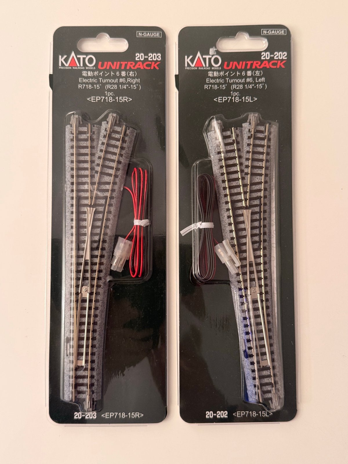 Kato Unitrack N-spoor elektrische wissels (links en rechts), Hobby en Vrije tijd, Ophalen of Verzenden, Nieuw, Rails