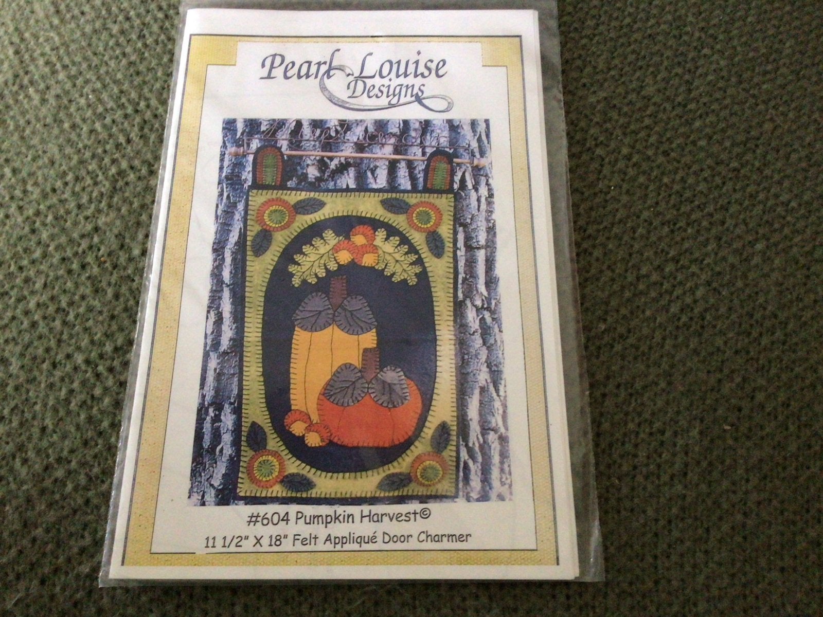Pearl Louise Designs #604 Pumpkin Harvest Vilt Appliqué, Ophalen of Verzenden, Nieuw, Wolvilt