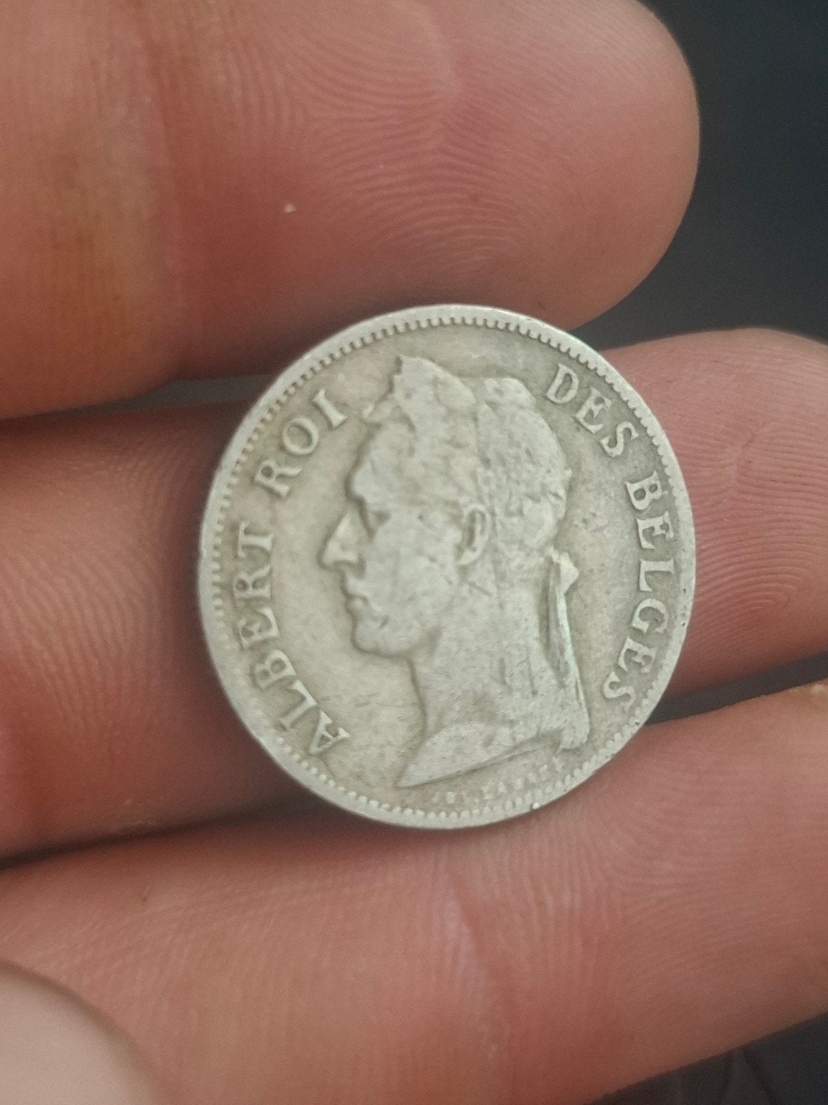 Zeldzame 50 Centimes Congo Belge munt 1929 9 over 7, Ophalen of Verzenden, Metaal, Losse munt