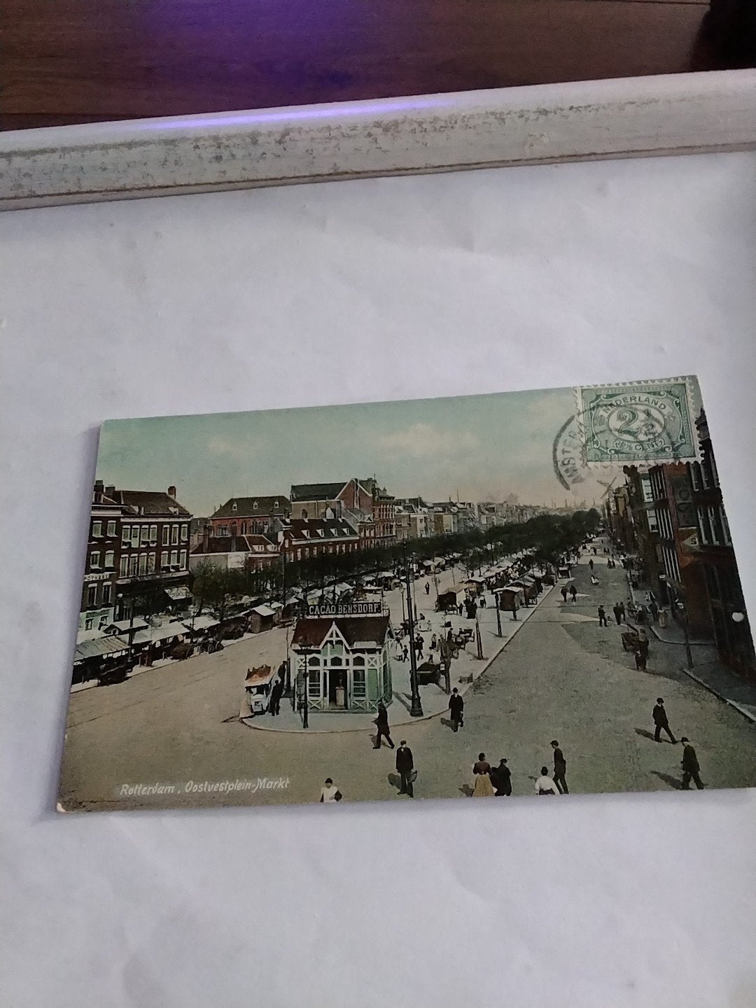 Oude Ansichtkaart Rotterdam Oostvestplein Markt 1906, Ophalen of Verzenden, Voor 1920, Gelopen, Zuid-Holland