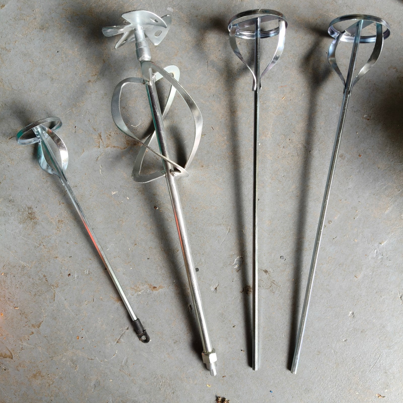 Mixers mengstaven voor verf en mortel, 4 stuks. Metaal, Ophalen of Verzenden, Nieuw