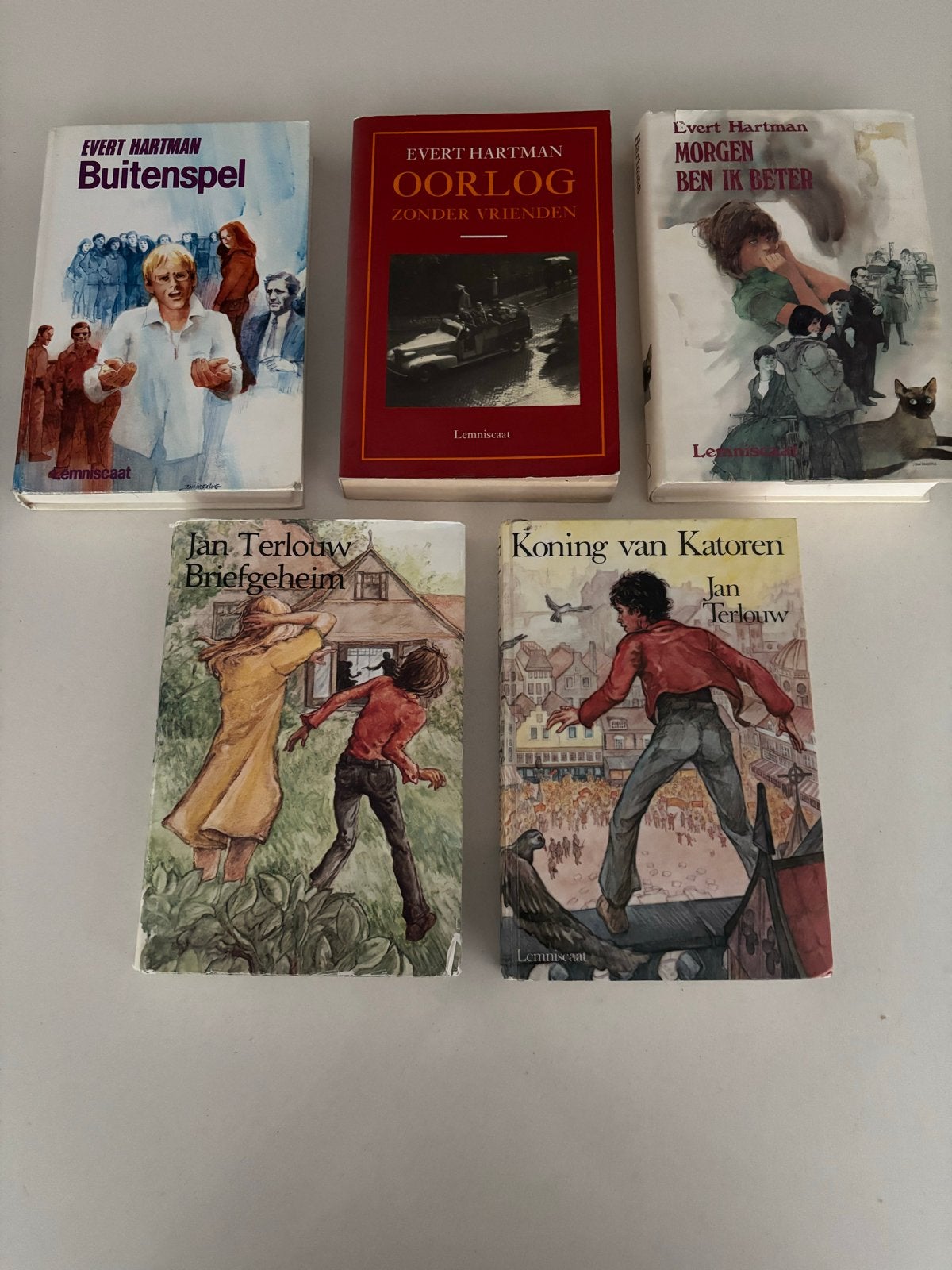 5 Jeugdboeken: Evert Hartman & Jan Terlouw boeken!, Ophalen of Verzenden, Gelezen, Fictie
