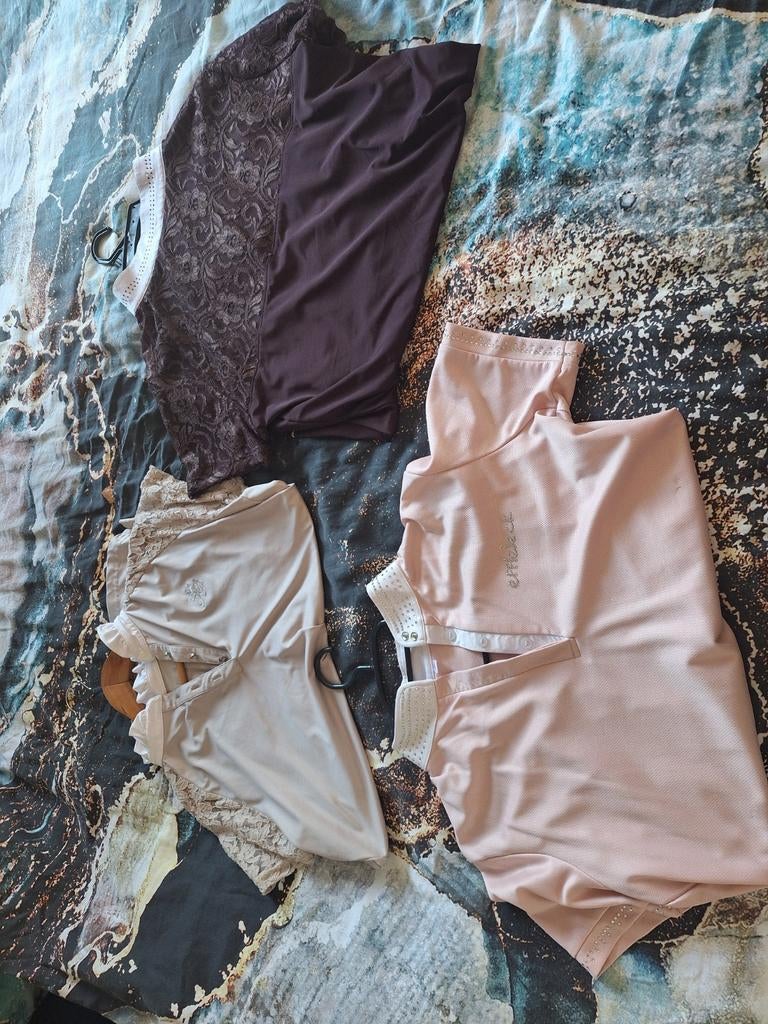3 wedsstrijd shirts paardrijden, Ophalen of Verzenden, Zo goed als nieuw, Maat 46/48 (XL) of groter