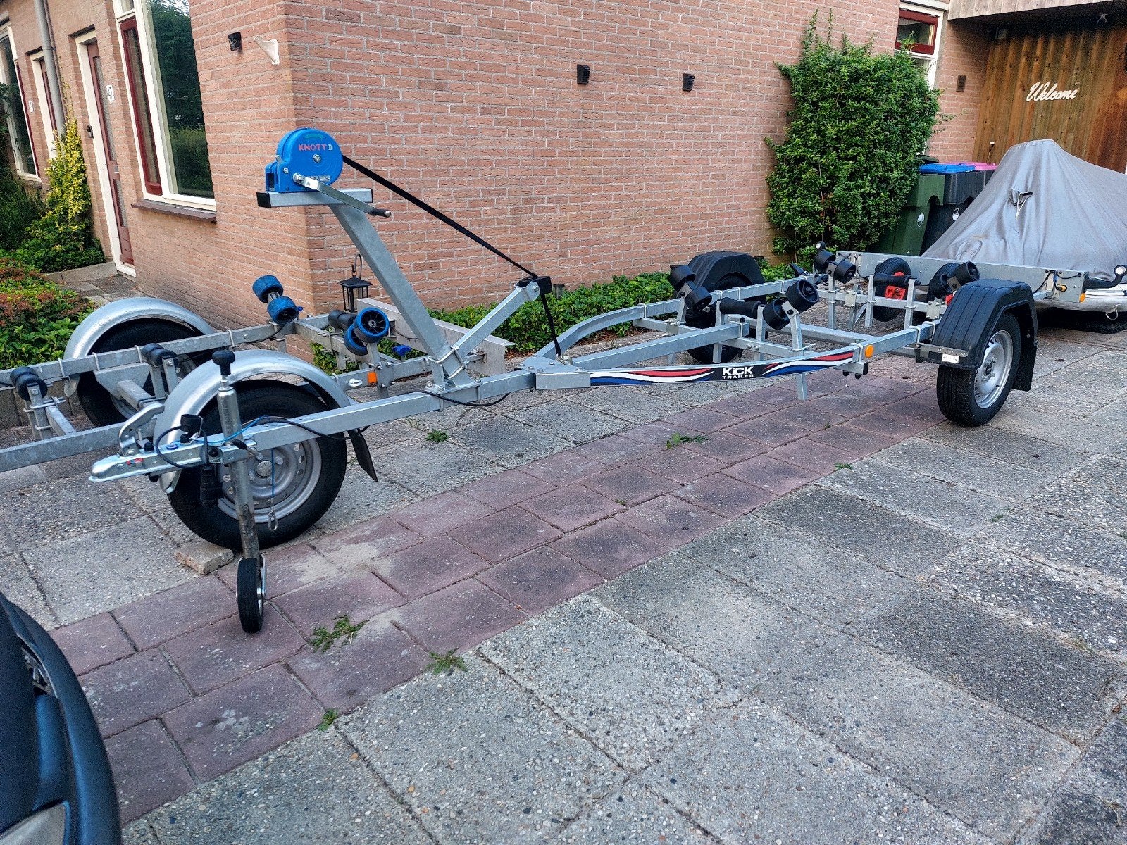 Boottrailer boot trailer visboot console boot rib rubberboot, Ophalen of Verzenden, Gebruikt