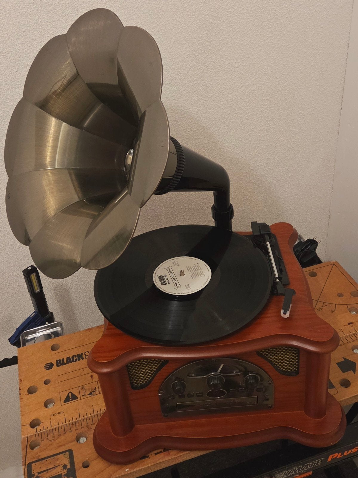 Ricatech RMC350 Platenspeler met Grammofoonhoorn, Ophalen, Zo goed als nieuw, Platenspeler, Overige merken