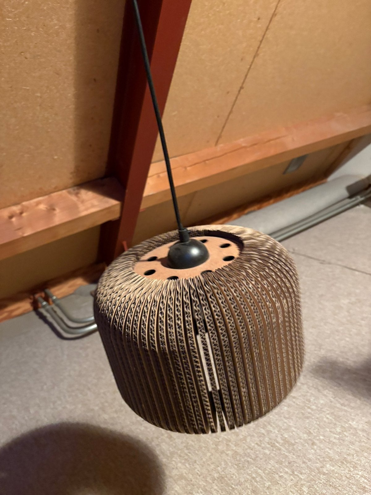Kartonnen hanglamp duurzame hanglamp, Ophalen of Verzenden, Zo goed als nieuw