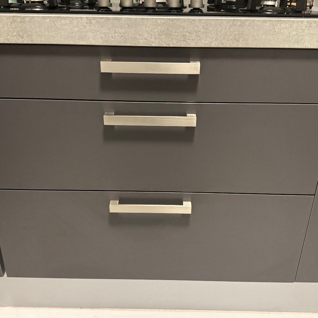 ✨LUXE GRIJS KEUKEN +APPARATUUR✨, Huis en Inrichting, Keuken | Complete keukens, Ophalen, Hoekkeuken, Zo goed als nieuw, Grijs