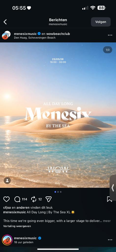 Menesix at the beach, Tickets en Kaartjes, Eén persoon