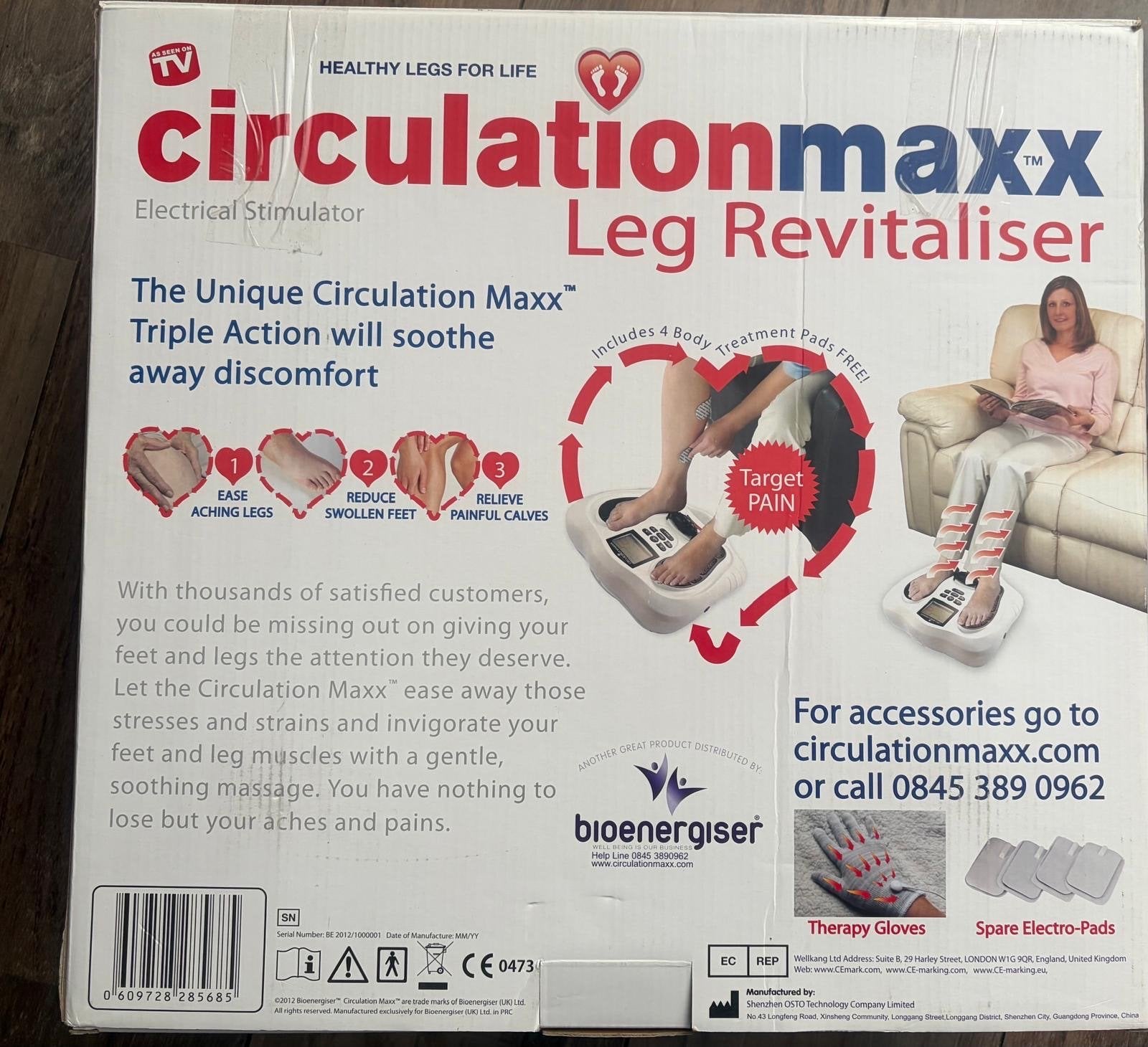 Circulation Maxx Leg Revitaliser - Elektrische Stimulator, Ophalen, Nieuw, Apparaat