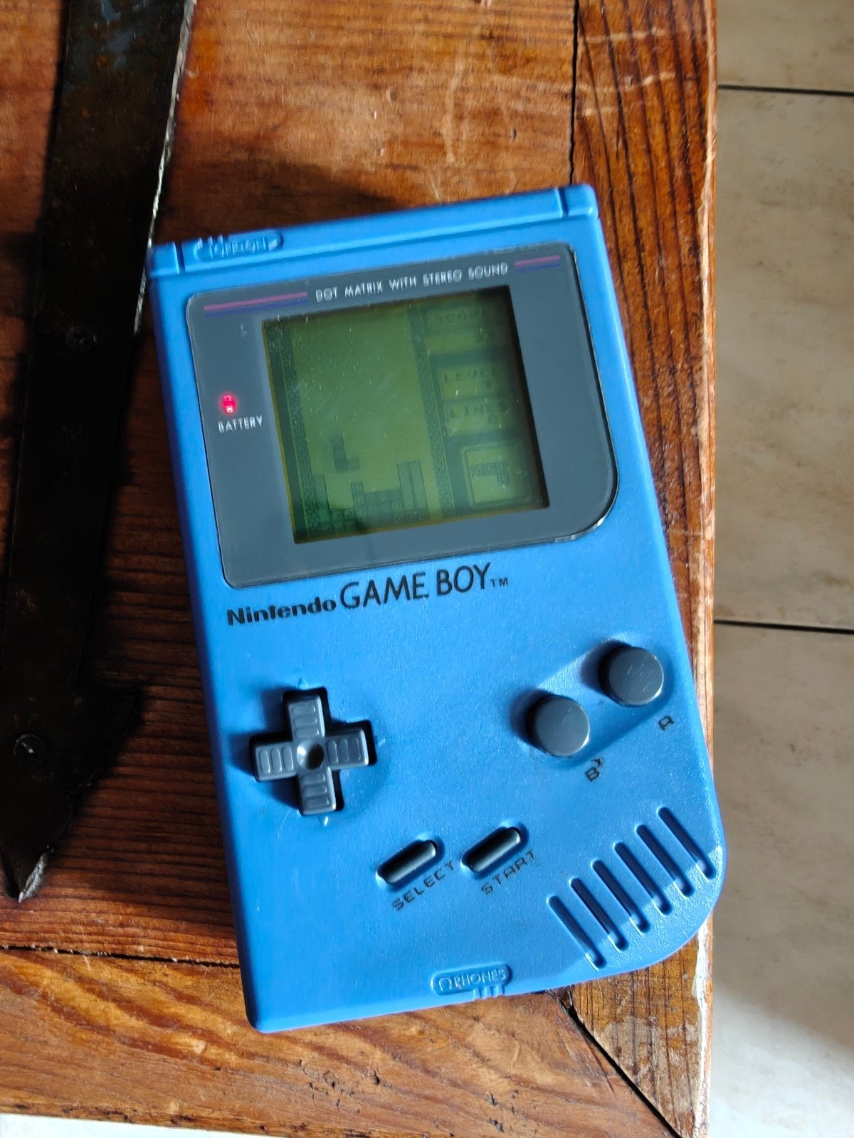 Game Boy Classic (Blauw) - Batterijhouder ontbreekt, Ophalen of Verzenden, Zo goed als nieuw, Game Boy Classic