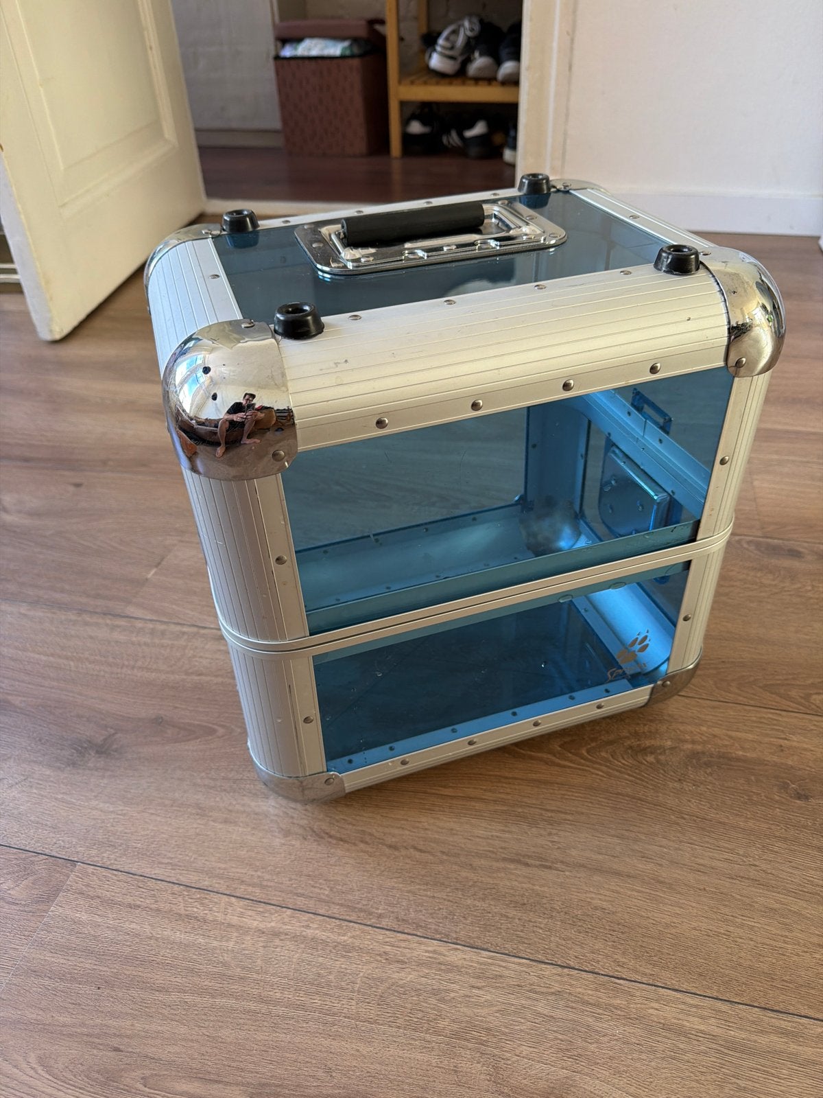 Prachtige platenkoffer van Sphynx voor vinyl, Ophalen, Gebruikt