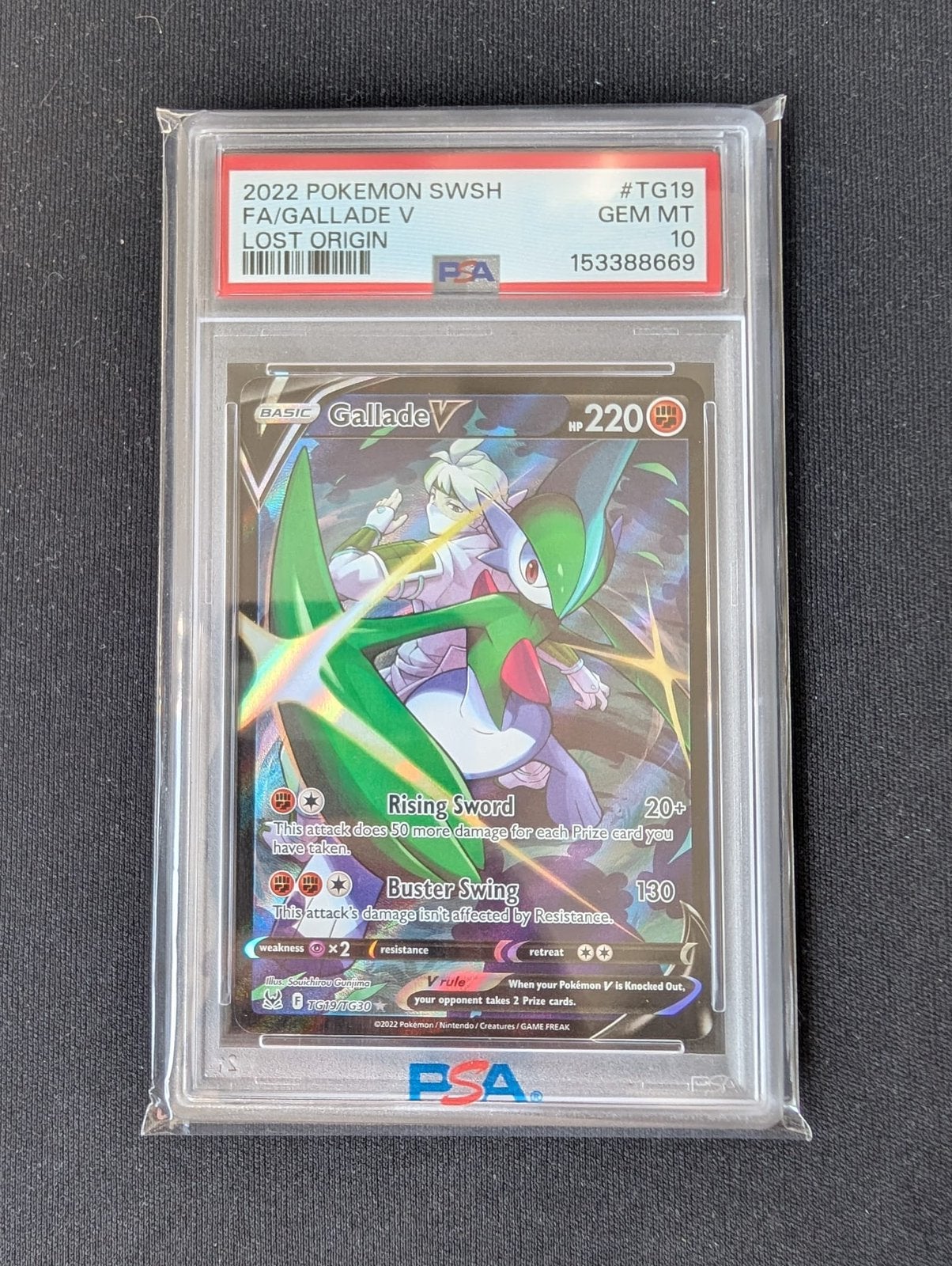 Gallade V TG19 Lost Origin PSA 10, Ophalen of Verzenden, Zo goed als nieuw