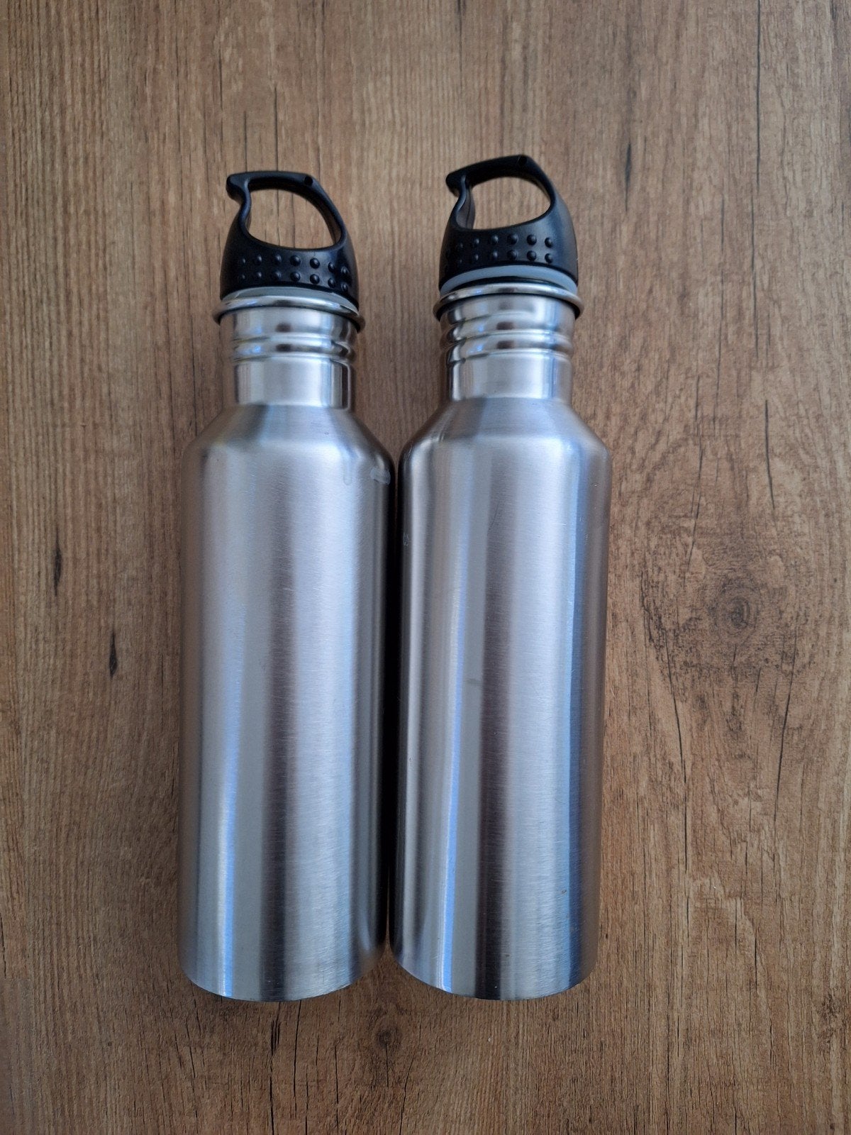 Twee RVS drinkflessen lekvrij, Ophalen of Verzenden, Gebruikt