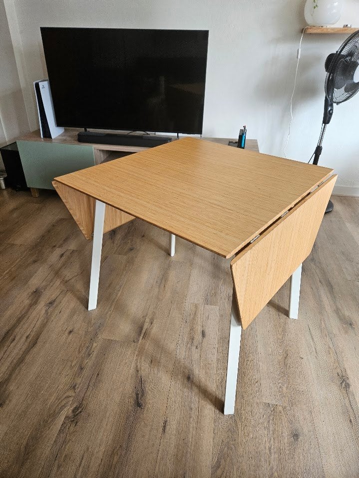 Ikea bamboe klaptafel, Ophalen, Gebruikt, 100 tot 150 cm, 50 tot 100 cm