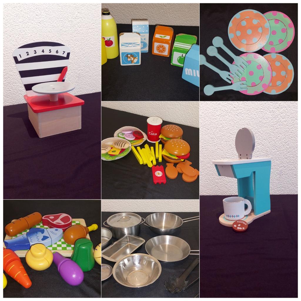 Diverse houten keukenspeelgoed, Ophalen, Gebruikt, Hout, Speelkeuken-accessoire