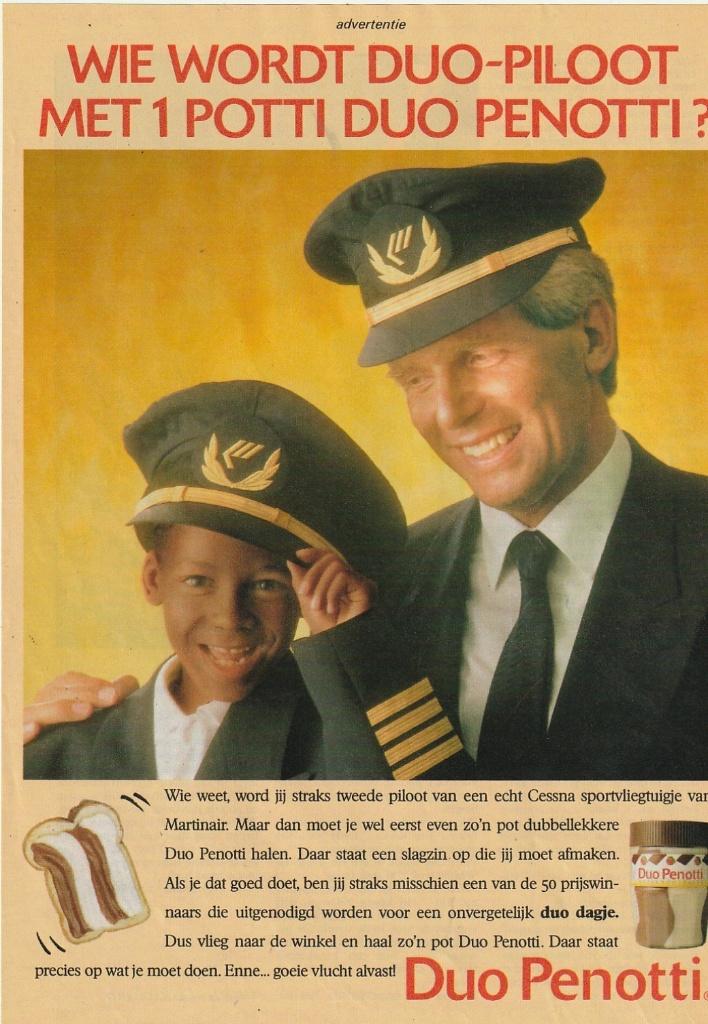 Retro reclame 1987 Duo Penotti jongetje met piloot, Verzenden, Overige typen