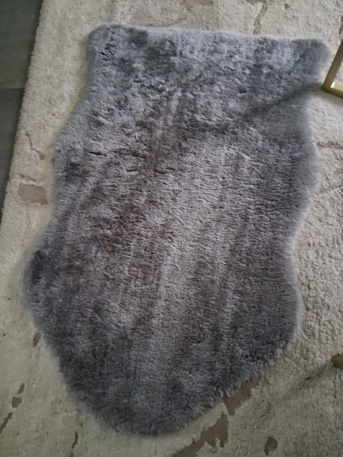 Grijs schapenvacht kleedje, Minder dan 50 cm, Gebruikt, 50 tot 100 cm, Scandinavisch, Modern, Landelijk
