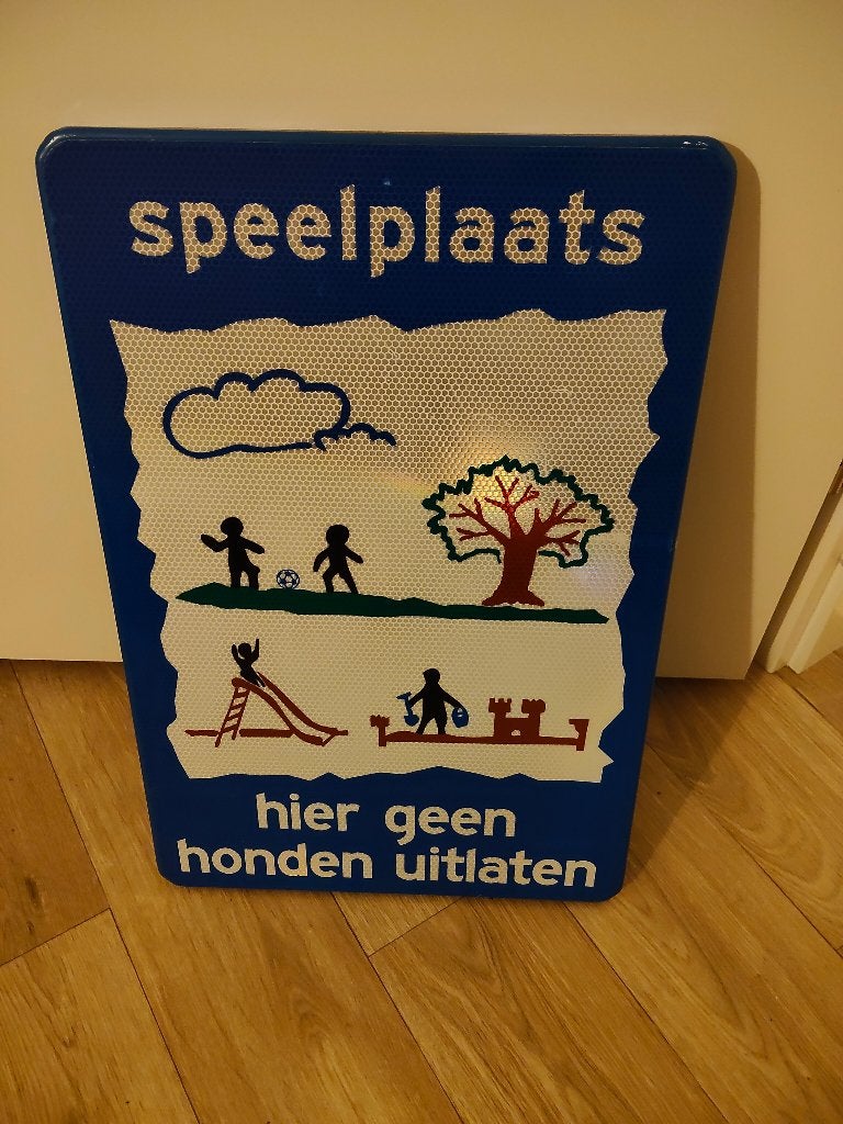 Speelplaats aluminium bord, Ophalen of Verzenden, Zo goed als nieuw