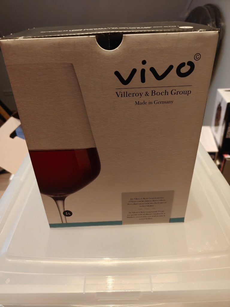 Vivo rode wijnglazen, Ophalen, Nieuw, Glas