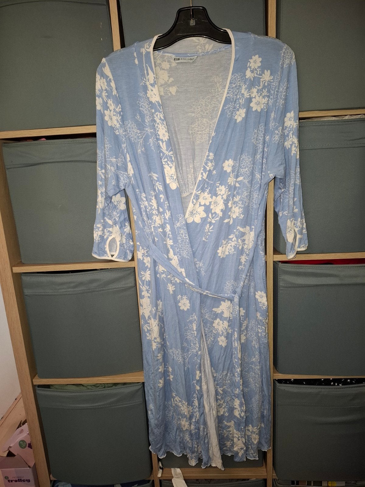 Barandi XL Blauwe Bloemen Kimono/Badjas, Blauw, Barandi, Maat 46/48 (XL) of groter, Ophalen of Verzenden