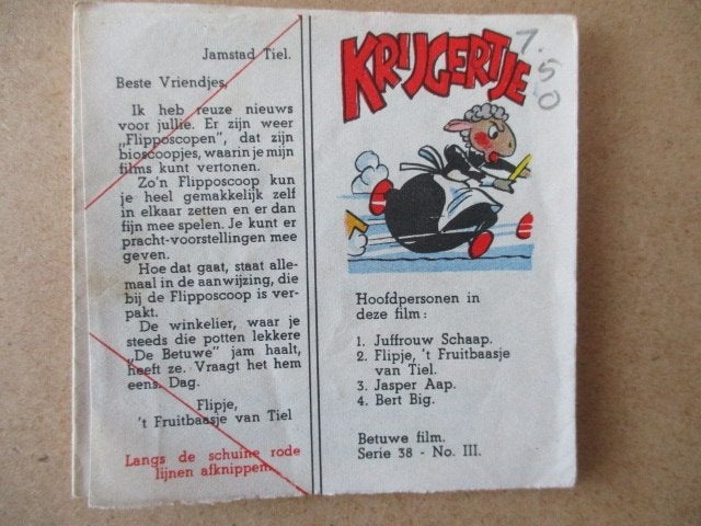 ad000244 flipje filmstrook 3, Eén stripboek, Ophalen, Gelezen