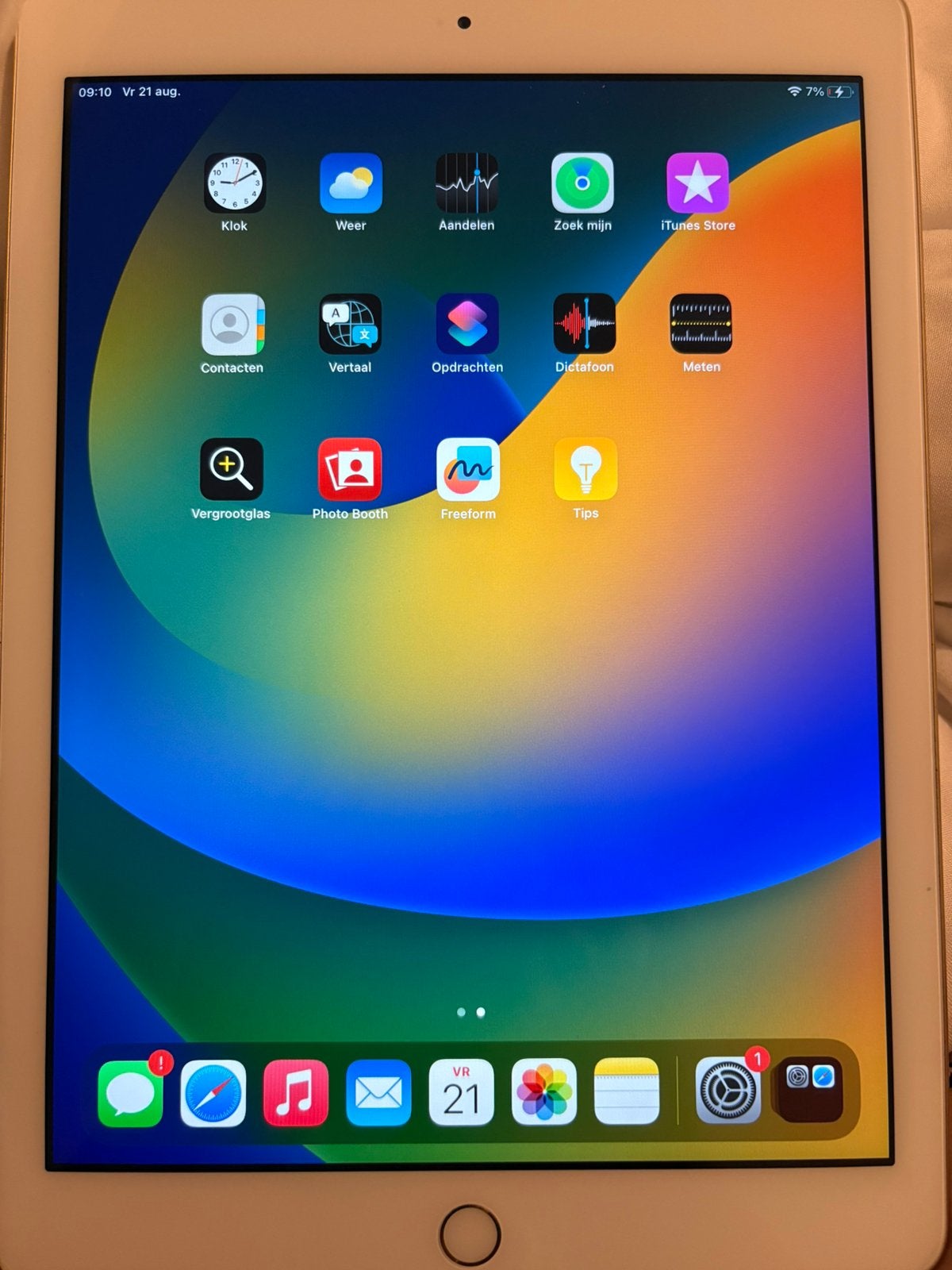 Apple iPad 5e generatie 32GB goud, Computers en Software, Apple iPads, 10 inch, Rose Goud, Gebruikt, 32 GB
